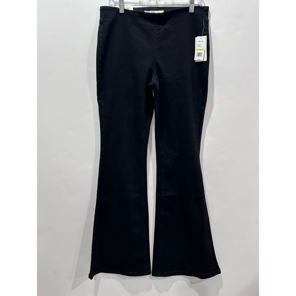 Anthropologie Ella Moss Pull on Stretch Flare Black Denim Jeans Size 10/30 NWT - Picture 5 of 8